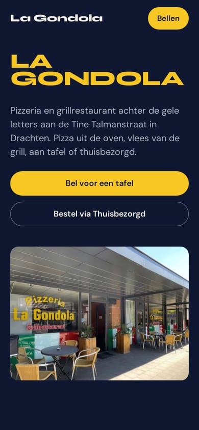 Richting C op een telefoon